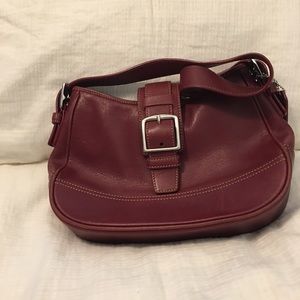 Authentic Vintage Coach Red Leather Bag